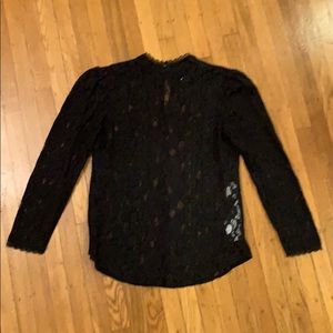 reformation black lace top